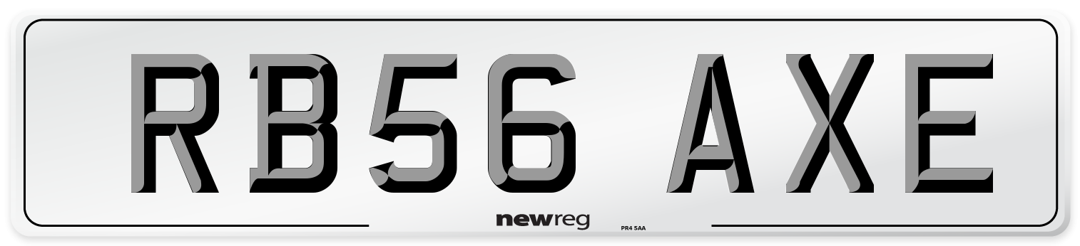 RB56 AXE Number Plate from New Reg